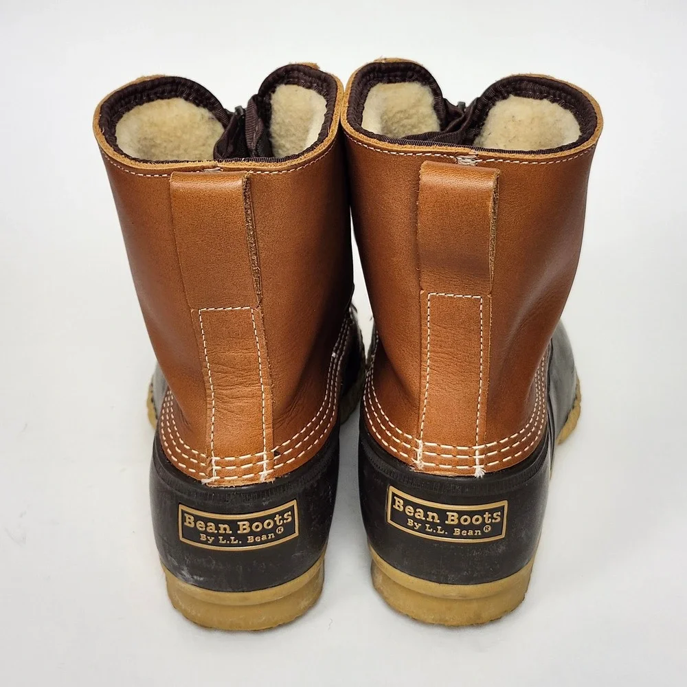 Vintage LL Bean Duck Boots 11 Wide Shearling Lined 8